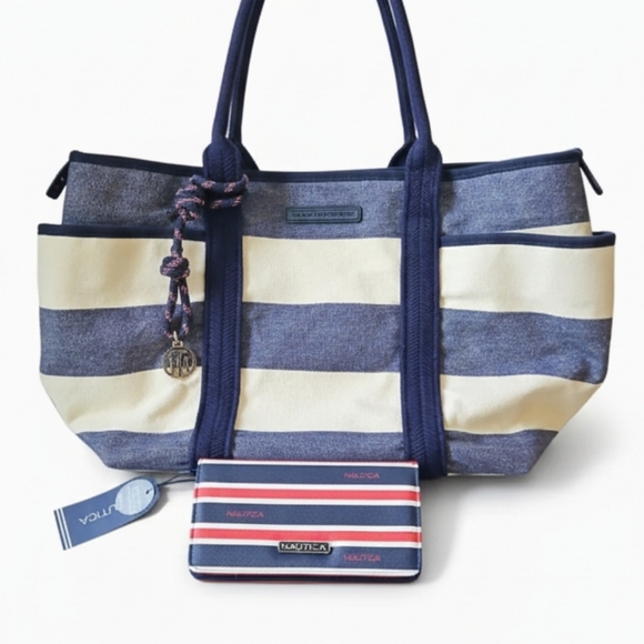 Tommy Hilfiger Handbags - Patriotic Tommy Hilfiger Tote Bundle Includes NWT Nautica Wallet